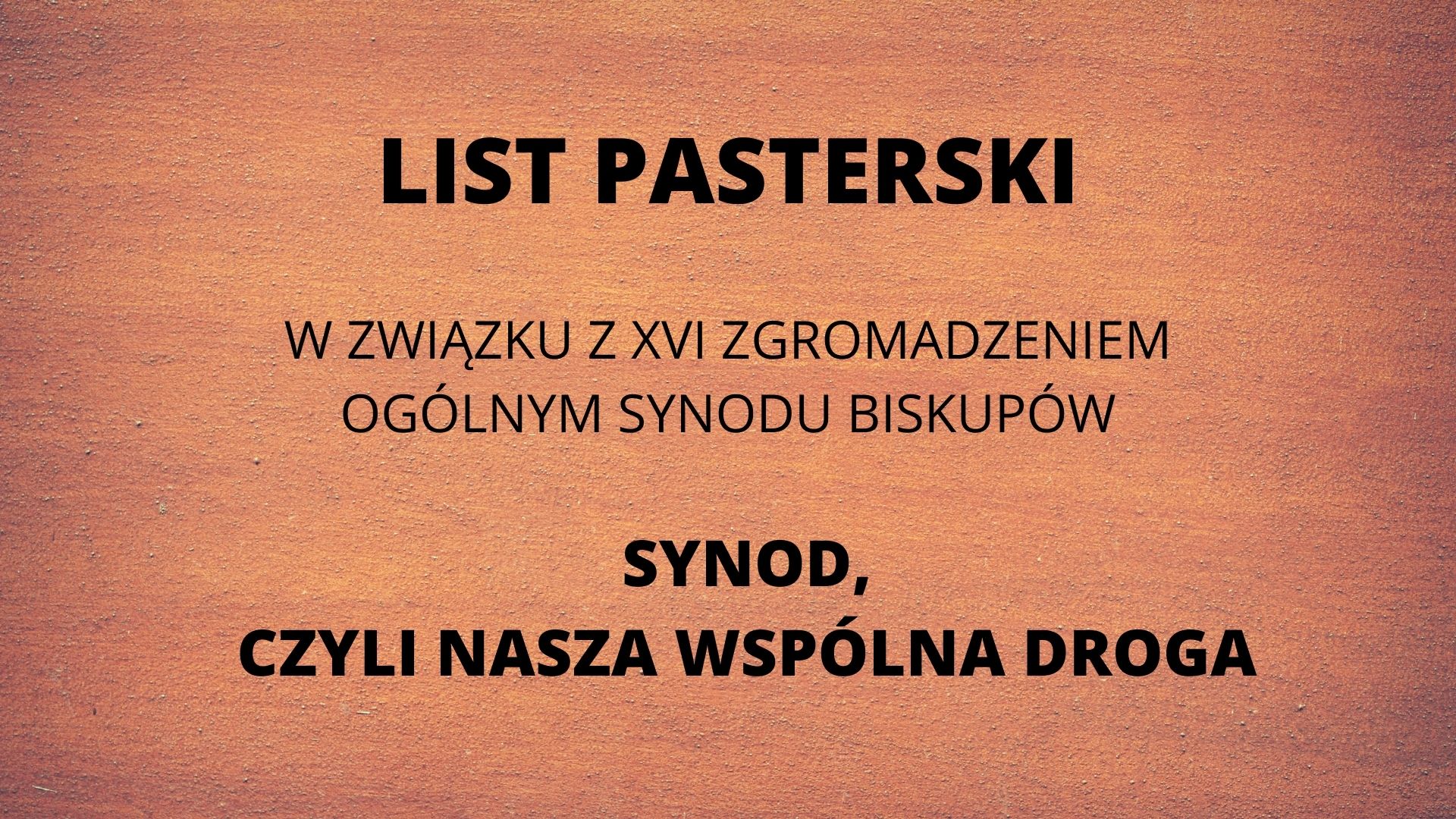 List Pasterski-Synod